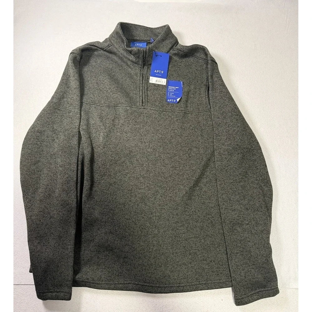 Apt. 9 Seriously Soft Fleece Sweater 1/4 Zip Men's Size X-Large Preppy Cozy